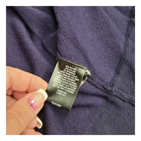 Jessica Howard Navy Blue Cropped Sweater Cardigan Shrug on Sale 5 for $25 - Picture 4 of 5